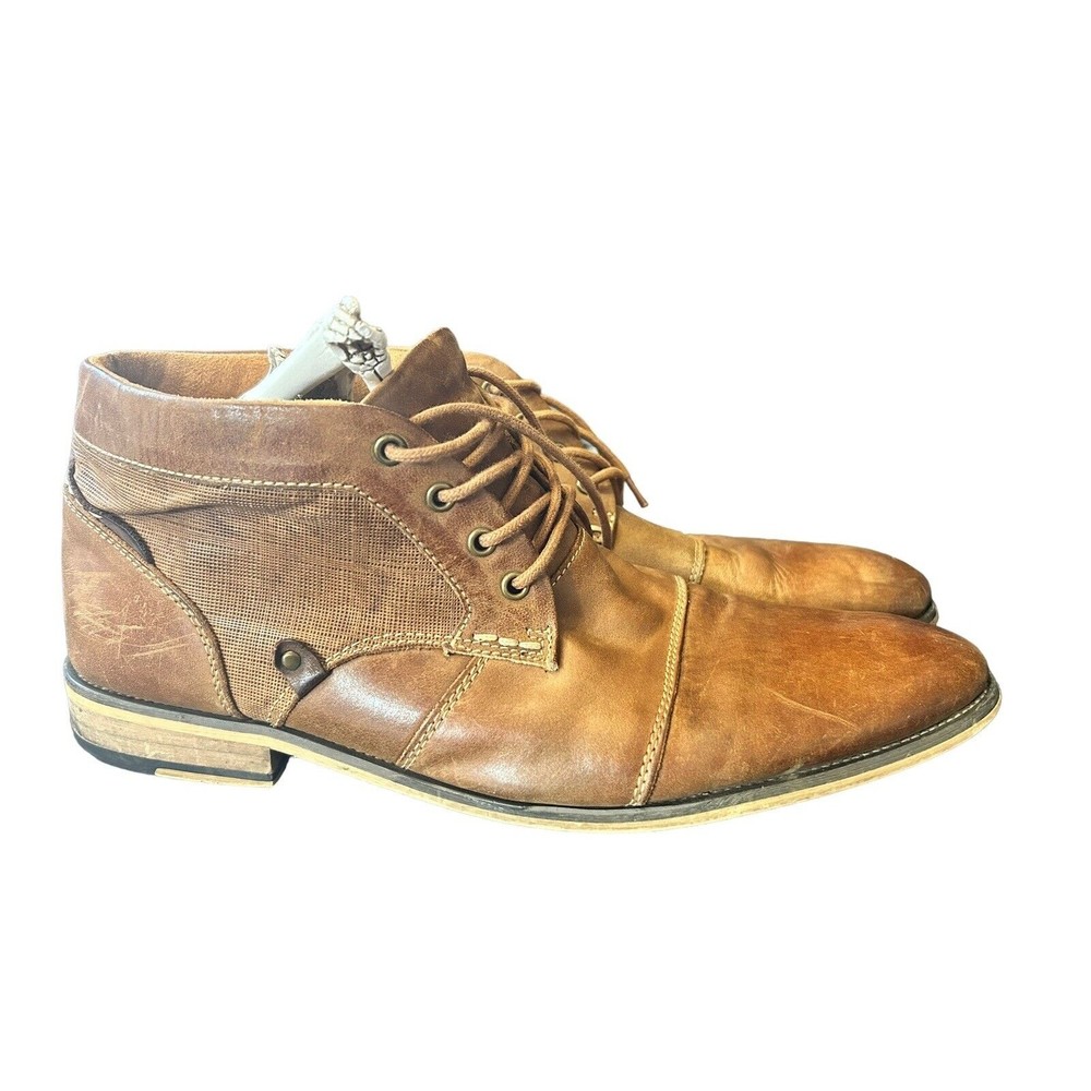 Steve Madden Men's 10.5‎ Chukka Boots P-Klatin Ankle High Leather Dress Brown